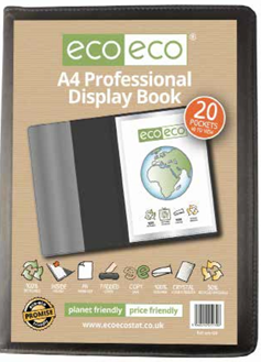 A4 50% Recycled 20 Pocket Professional Display Book