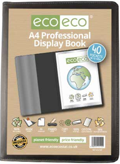 A4 50% Recycled 40 Pocket Professional Display Book