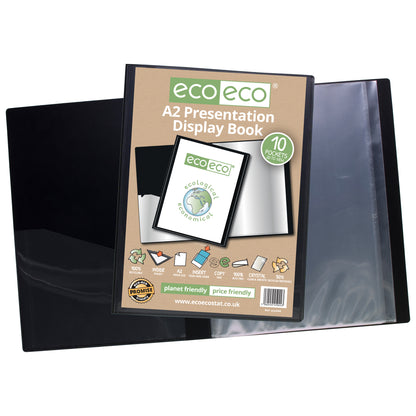 A2 50% Recycled 10 Pocket Presentation Display Book