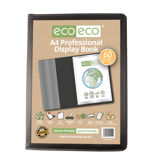 A4 50% Recycled 60 Pocket Professional Display Book