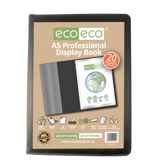 A5 50% Recycled 20 Pocket Professional Display Book