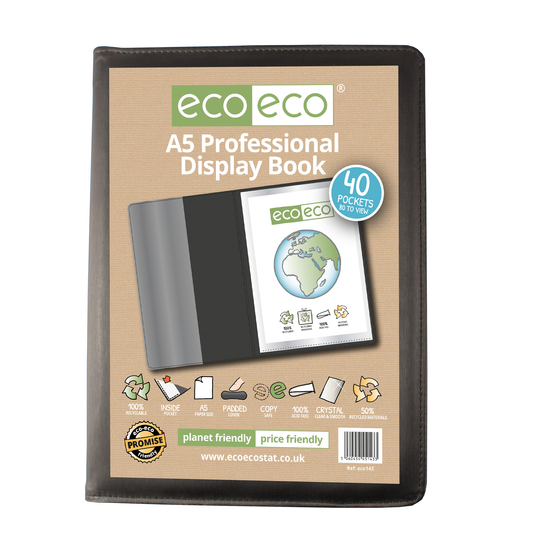 A5 50% Recycled 40 Pocket Professional Display Book