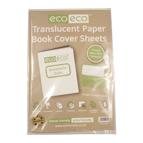 48cmx35cm Translucent Paper Book Cover Sheets - Pack of 10