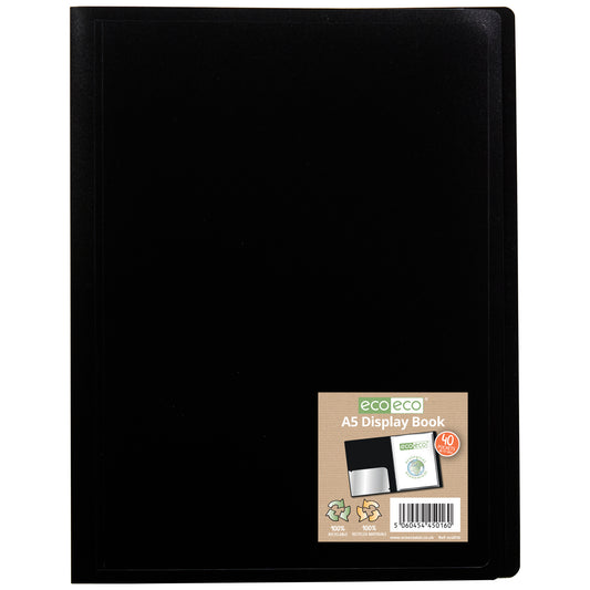 A5 100% Recycled 40 Pocket Flexicover Display Book